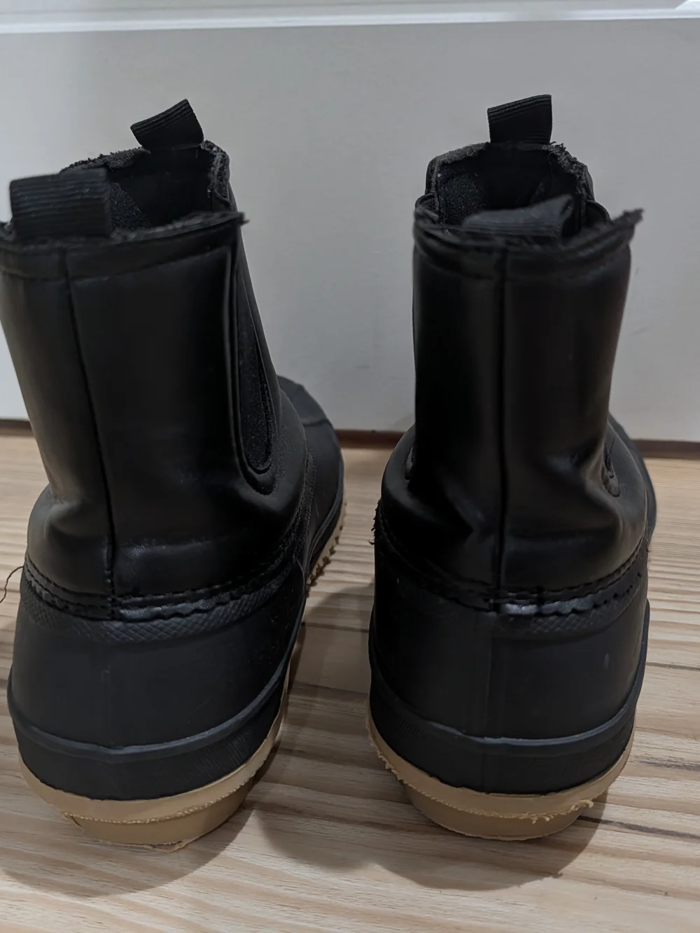 HISEA Black Chelsea-Style Winter Rain Boots